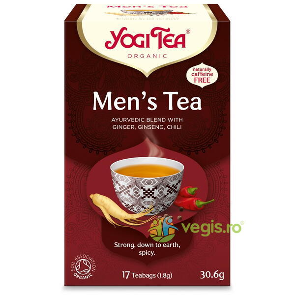Ceai pentru Barbati (Men's Tea) Ecologic/Bio 17dz, YOGI TEA, Ceaiuri doze, 1, Vegis.ro