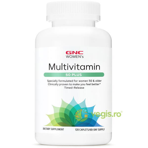 Multivitamine si Minerale 50 Plus pentru Femei 120cps, GNC, Vitamine, Minerale & Multivitamine, 2, Vegis.ro