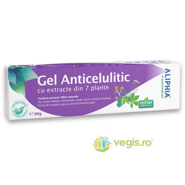 Gel Anticelulitic cu Extracte din 7 Plante 60g, EXHELIOS, Remedii Celulita, 2, Vegis.ro