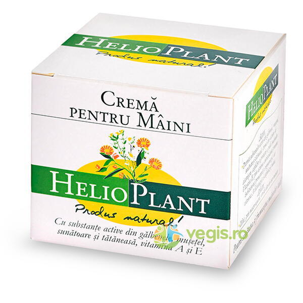 Crema de Maini cu Galbenele Musetel si Vitamina A si E Helioplant 100ml, EXHELIOS, Cosmetice Maini, 2, Vegis.ro