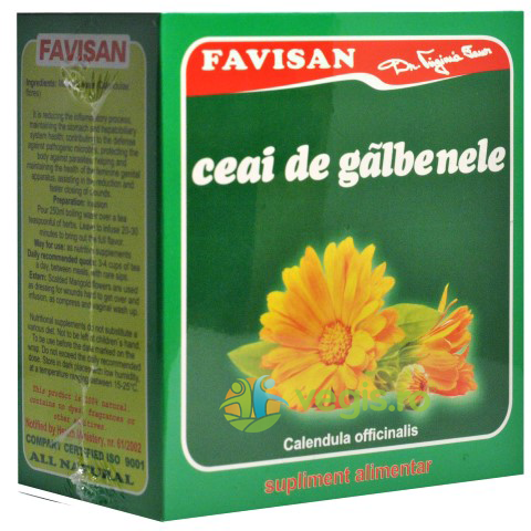 Ceai de Galbenele 50g, FAVISAN, Ceaiuri vrac, 1, Vegis.ro