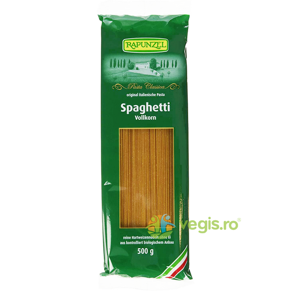 Spaghete Integrale din Gris de Grau Dur Ecologice/Bio 500g, RAPUNZEL, Paste, 1, Vegis.ro