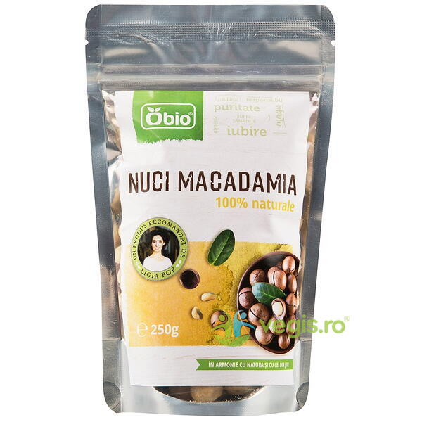 Nuci Macadamia Ecologice/Bio 250g, OBIO, Nuci, Seminte, 1, Vegis.ro