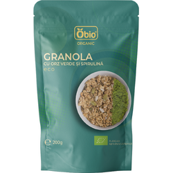 Granola cu Orz Verde si Spirulina Ecologica/Bio 200g OBIO