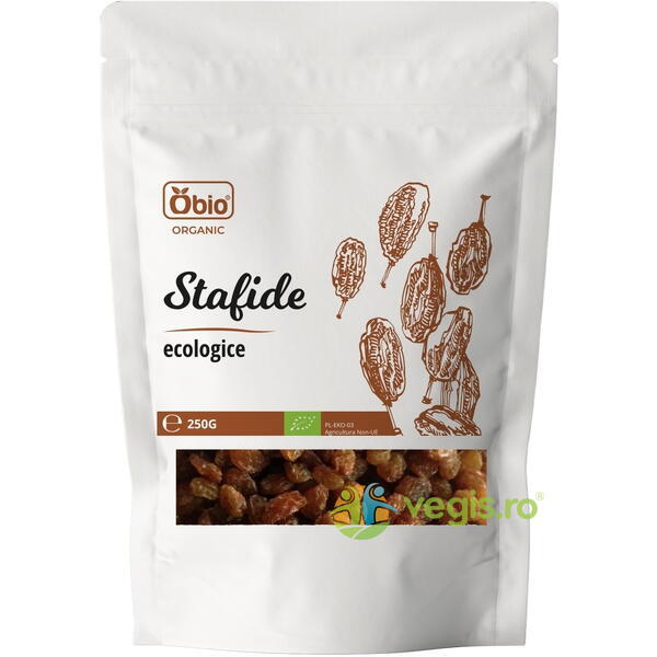 Stafide Ecologice/Bio 250g, OBIO, Fructe uscate, 2, Vegis.ro