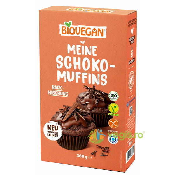 Mix pentru Muffins cu Ciocolata fara Gluten Ecologic/Bio 360g, BIOVEGAN, Faina fara gluten, 1, Vegis.ro