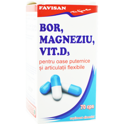 Bor Magneziu si Vitamina D3 70cps FAVISAN