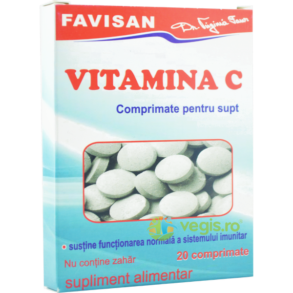 Vitamina C 20cpr, FAVISAN, Capsule, Comprimate, 1, Vegis.ro