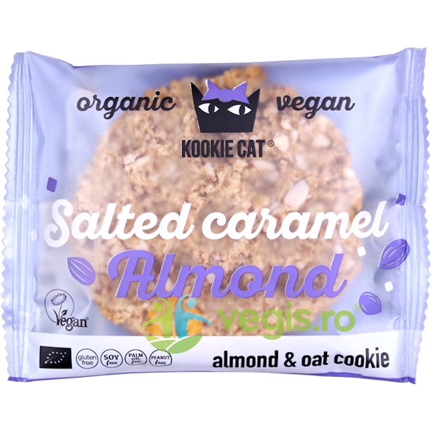 Cookie cu Migdale si Caramel Sarat fara Gluten Ecologica/Bio 50g 50g Dulciuri & Indulcitori Naturali