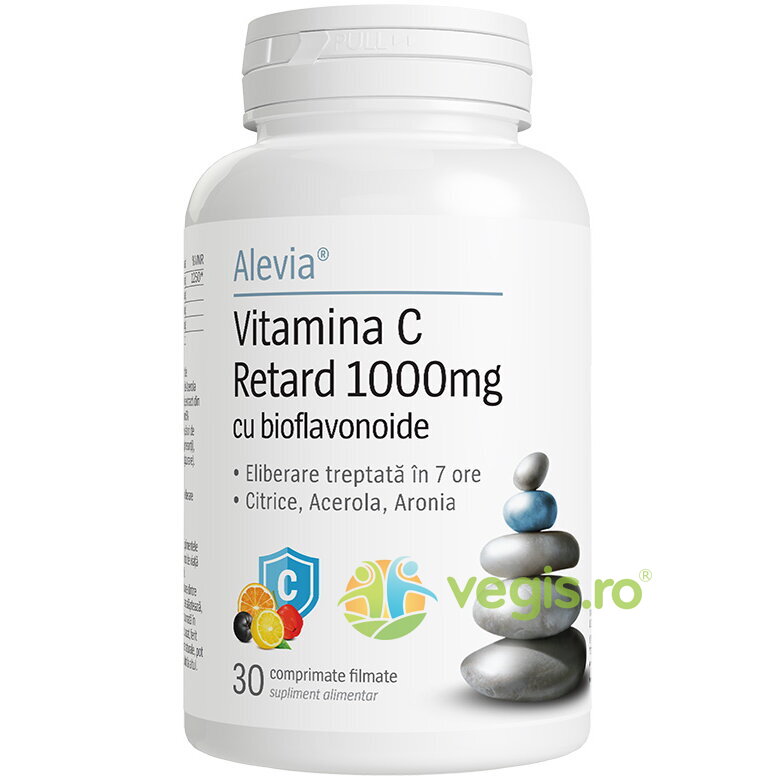 Vitamina C Retard cu Bioflavonoide 1000mg 30cpr Alevia