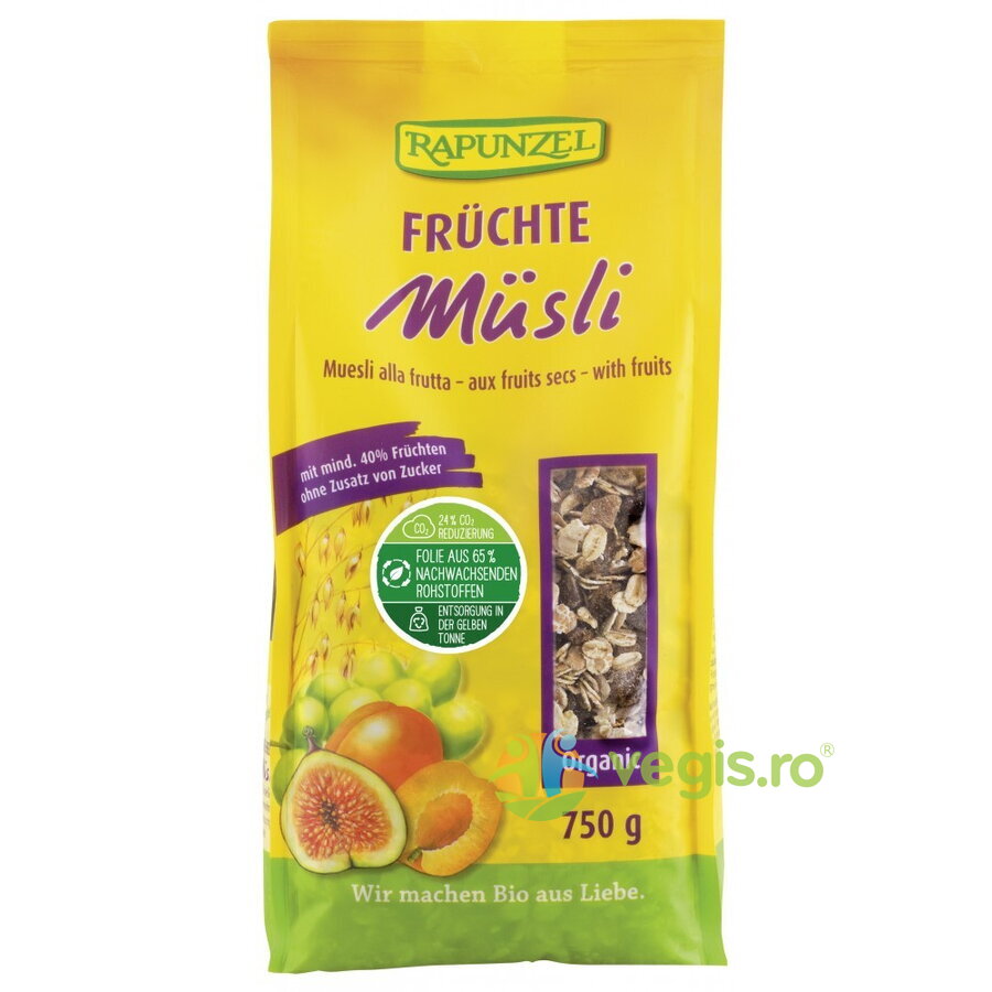 Musli cu Fructe fara Zahar Ecologic/Bio 750g