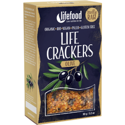 Crackers cu Masline Raw fara Gluten Ecologici/Bio 90g LIFEFOOD
