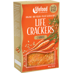 Crackers cu Morcovi Raw fara Gluten Ecologici/Bio 80g LIFEFOOD