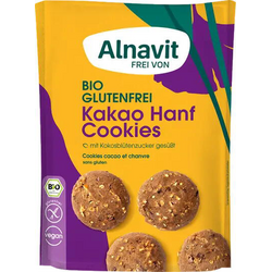 Biscuiti cu Seminte de Canepa si Cacao fara Gluten Ecologici/Bio 125g ALNAVIT