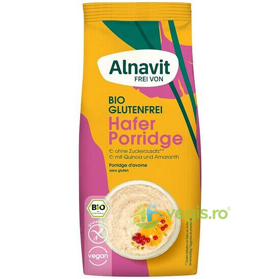 Porridge de Ovaz fara Gluten Ecologic/Bio 300g, ALNAVIT, Fulgi, Musli, 1, Vegis.ro