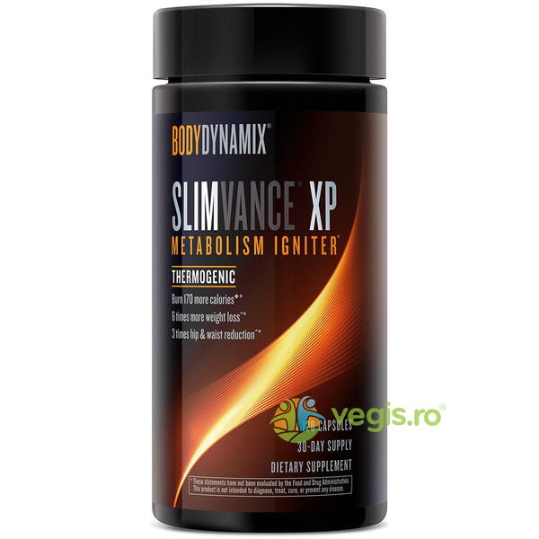 Slimvance XP Metabolism Igniter Termogenic Bodydynamix 120cps, GNC, Capsule, Comprimate, 3, Vegis.ro