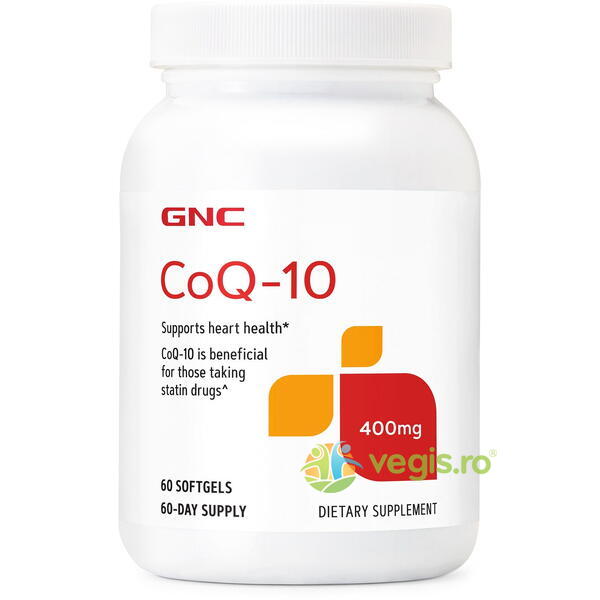 Coenzima Q-10 Naturala 400mg 60cps, GNC, Capsule, Comprimate, 3, Vegis.ro