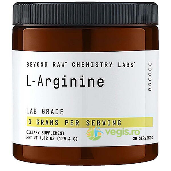 L-Arginina Beyond Raw Chemistry Labs 125.4g, GNC, Pulberi & Pudre, 1, Vegis.ro