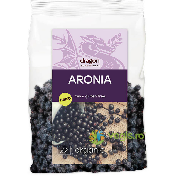 Fructe de Aronia Uscate Raw Ecologice/Bio 150g, DRAGON SUPERFOODS, Fructe uscate, 1, Vegis.ro
