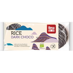 Rondele din Orez Expandat cu Ciocolata Neagra fara Gluten Ecologice/Bio 100g LIMA