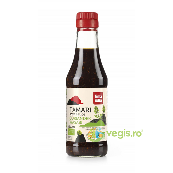 Sos de Soia Tamari cu Coriandru si Wasabi Ecologic/Bio 250ml, LIMA, Condimente, 1, Vegis.ro