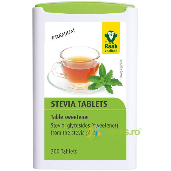 Stevia Tablete 300buc, RAAB, Indulcitori naturali, 1, Vegis.ro