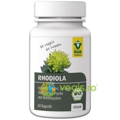 Rhodiola Rosea Ecologica/Bio 550mg 60cps, RAAB, Capsule, Comprimate, 1, Vegis.ro