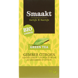Ceai Verde cu Ghimbir si Lamaie Ecologic/Bio 20 plicuri SMAAKT
