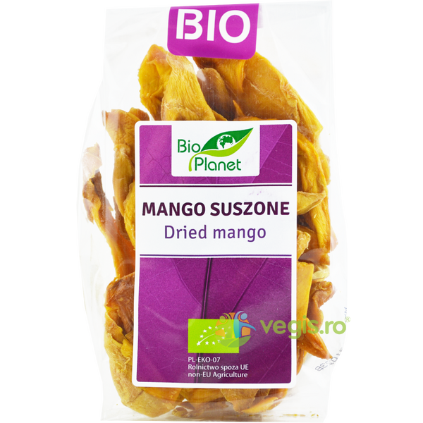 Mango Deshidratat Ecologic/Bio 100g, BIO PLANET, Fructe uscate, 1, Vegis.ro