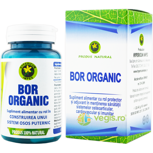 Bor Organic 60cps, HYPERICUM, Capsule, Comprimate, 1, Vegis.ro
