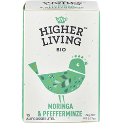 Ceai de Moringa si Menta Ecologic/Bio 15 plicuri HIGHER LIVING