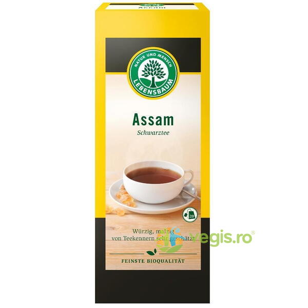Ceai Negru Assam Ecologic/Bio 20 plicuri, LEBENSBAUM, Ceaiuri doze, 1, Vegis.ro
