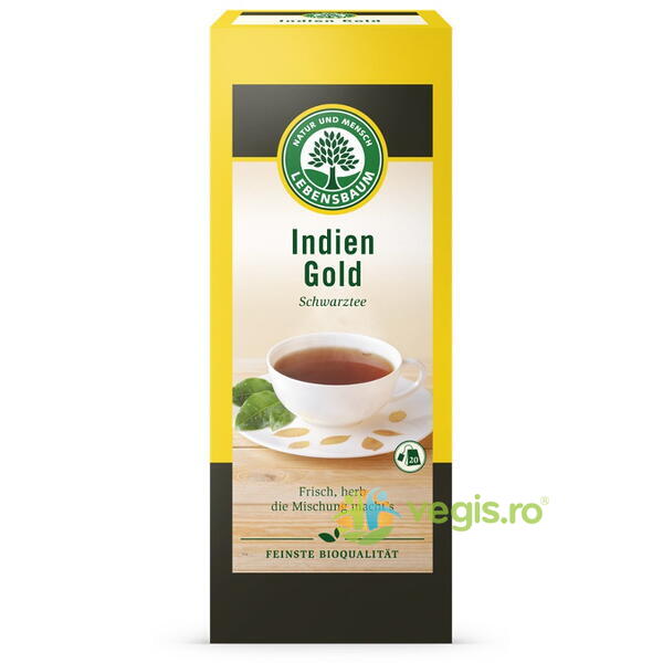 Ceai Negru Indian Ecologic/Bio 20 plicuri, LEBENSBAUM, Ceaiuri doze, 1, Vegis.ro