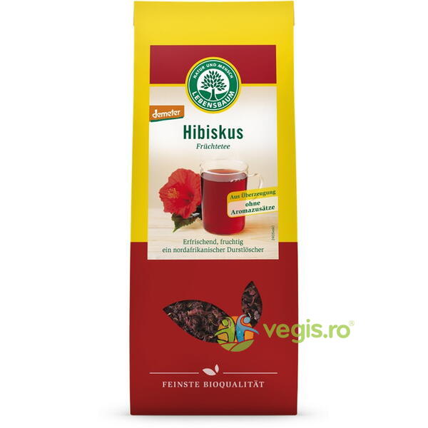 Ceai de Hibiscus Demeter Ecologic/Bio 50g, LEBENSBAUM, Ceaiuri vrac, 1, Vegis.ro
