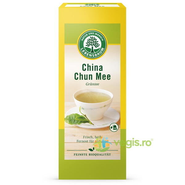 Ceai Verde China Chun Mee Ecologic/Bio 20 plicuri, LEBENSBAUM, Ceaiuri doze, 1, Vegis.ro