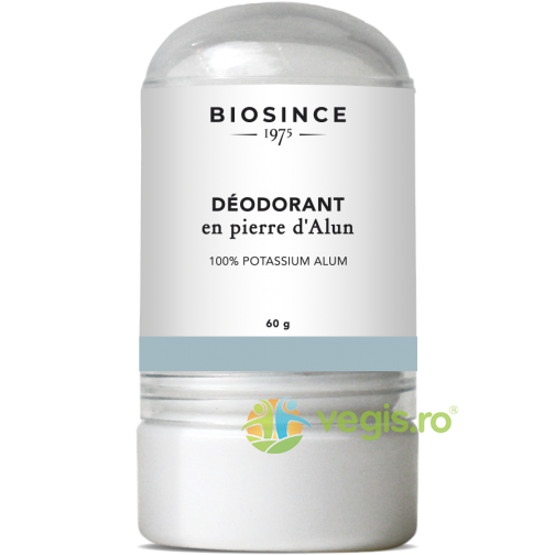 Deodorant Solid din Piatra de Alaun fara Aluminiu Ecologic/Bio 60g, BIOSINCE 1975, Dermatocosmetice, 1, Vegis.ro