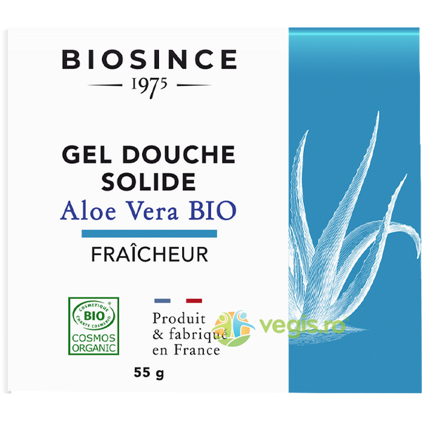 Gel de Dus Solid cu Aloe Vera Ecologic/Bio 55g, BIOSINCE 1975, Dermatocosmetice, 1, Vegis.ro
