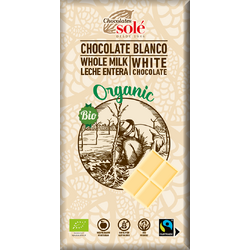 Ciocolata Alba fara Gluten Ecologica/Bio 100g CHOCOLATES SOLE