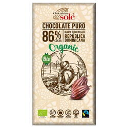 Ciocolata Neagra 86% Cacao fara Gluten Ecologica/Bio 100g CHOCOLATES SOLE