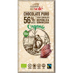 Ciocolata Neagra 56% Cacao fara Gluten Ecologica/Bio 100g CHOCOLATES SOLE