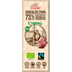 Mini Tableta de Ciocolata Neagra 73% Cacao fara Gluten Ecologica/Bio 25g CHOCOLATES SOLE