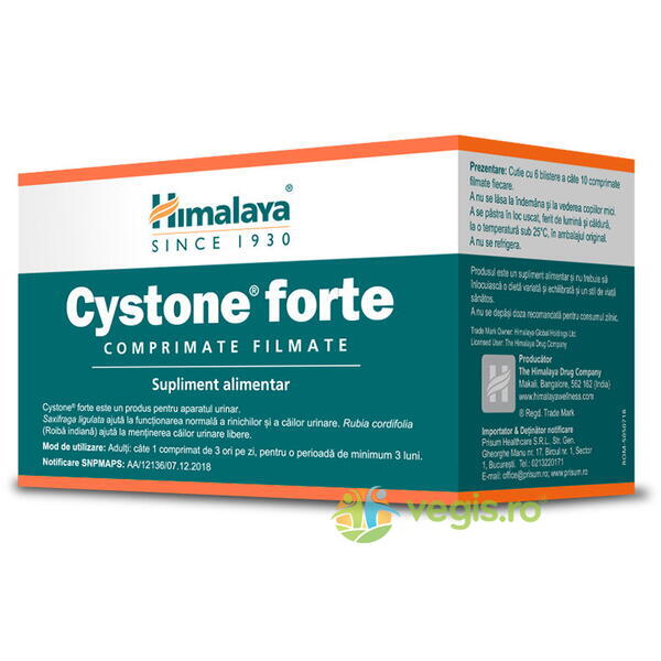 Cystone Forte 60cpr, HIMALAYA, Remedii Capsule, Comprimate, 1, Vegis.ro