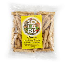 Grisine din Faina Integrala cu Seminte de Chia si Faina de Quinoa 100g SOLARIS