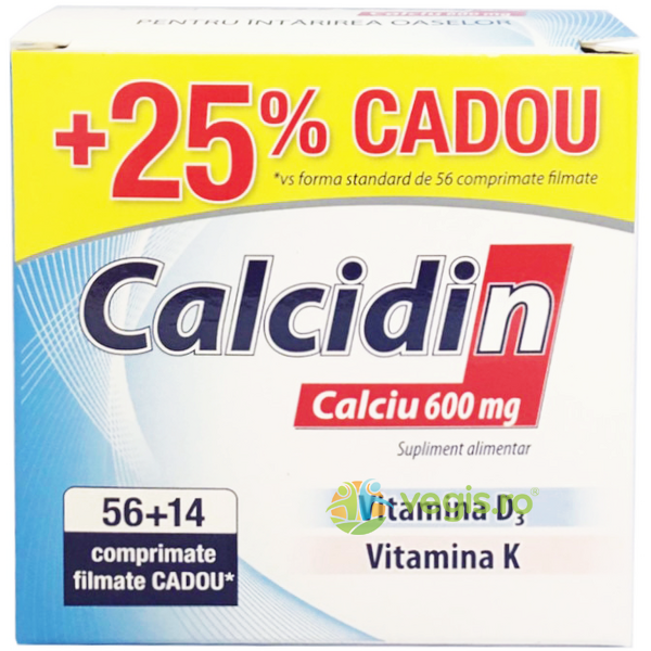 Calcidin 56cpr + 14cpr Cadou, ZDROVIT, Capsule, Comprimate, 1, Vegis.ro