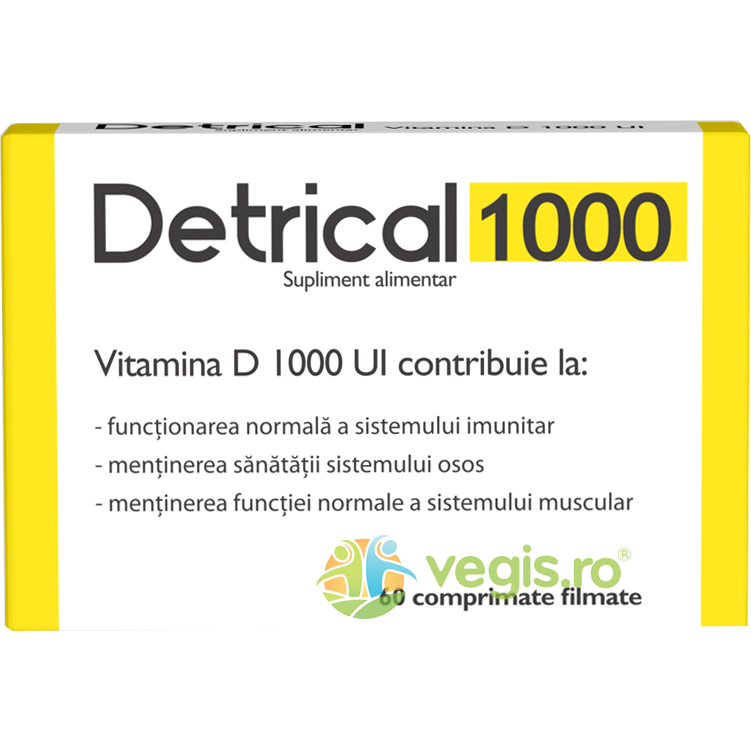Detrical (Vitamina D) 1000U.I 60cpr 1000U.I Capsule, Comprimate