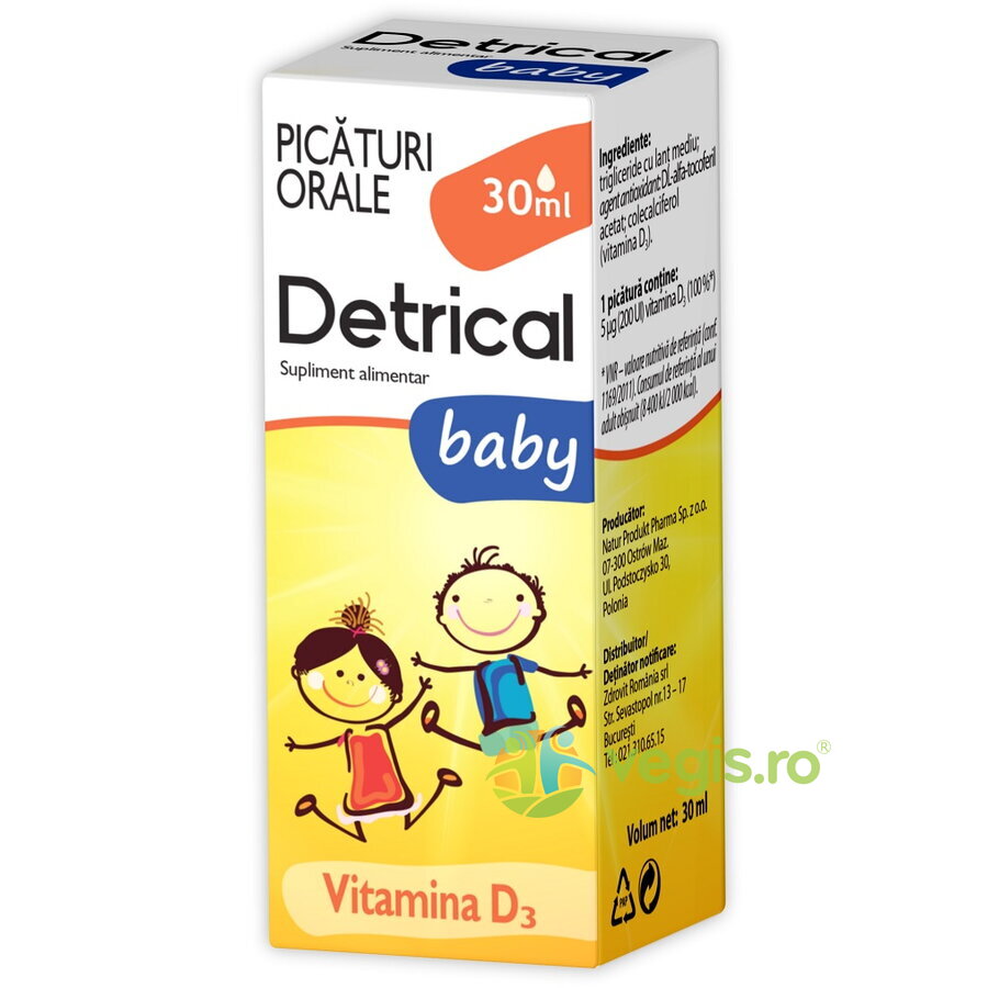 Detrical Baby (Vitamina D3) Picaturi Orale 30ml 30ml Remedii