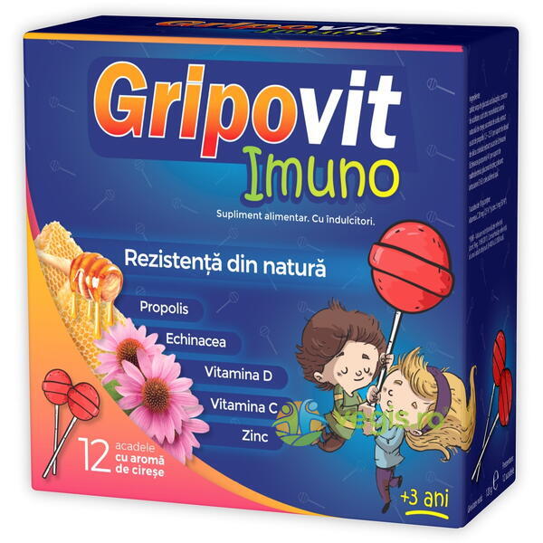 Gripovit Imuno Acadele 12buc, ZDROVIT, Produse Imunitate Copii, 1, Vegis.ro