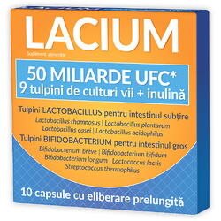 Lacium 50 Miliarde UFC (9 Tulpini de Culturi Vii + Inulina) 10cps ZDROVIT