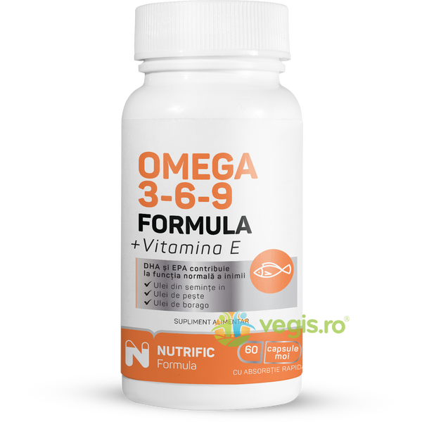 Omega 369 60cps, NUTRIFIC, Capsule, Comprimate, 3, Vegis.ro