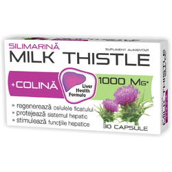 Milk Thistle (Silimarina) + Colina 30cps ZDROVIT